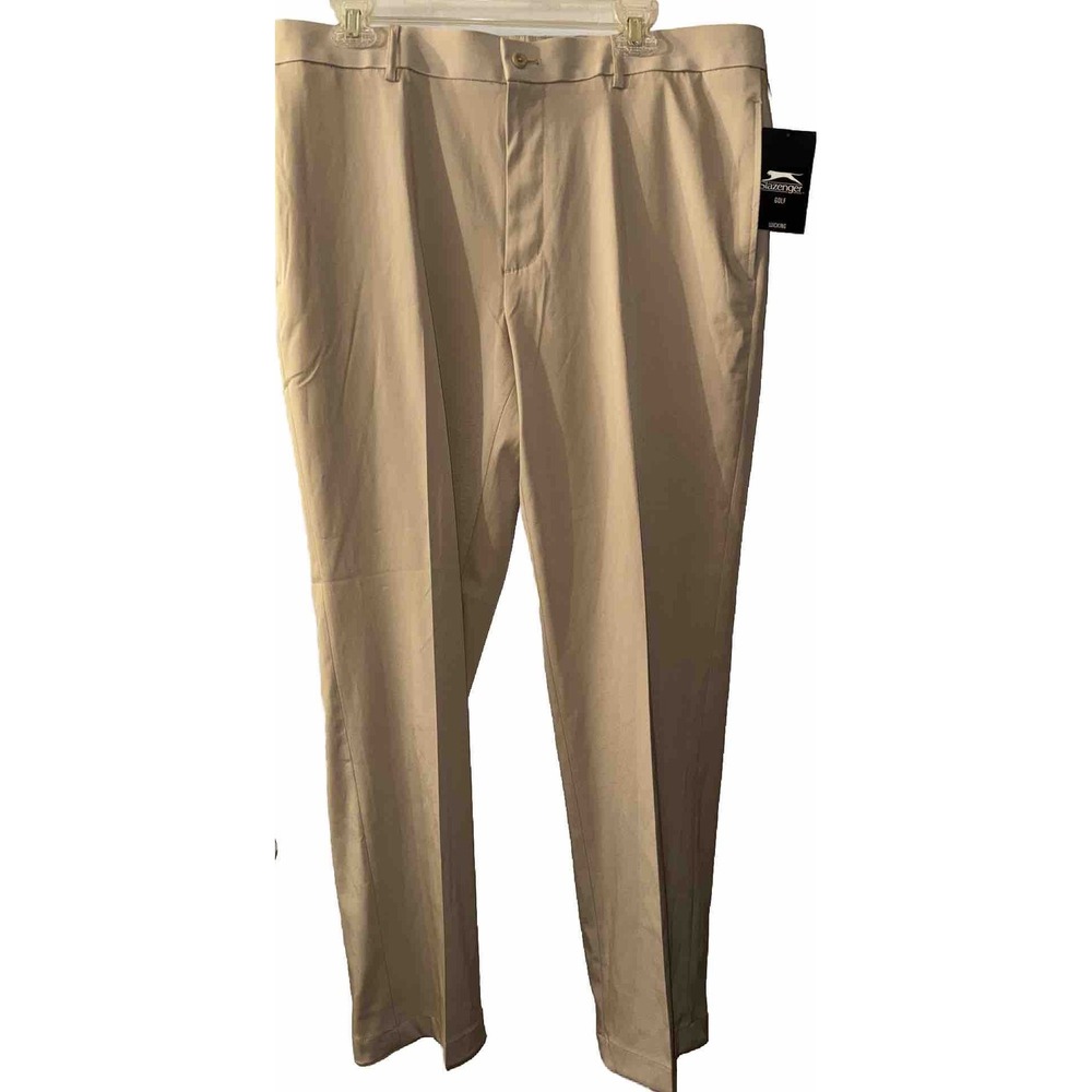 Slazenger Golf Core Pant Khaki Beige Stretch Moisture Wicking Men's 36 X 30 NWT